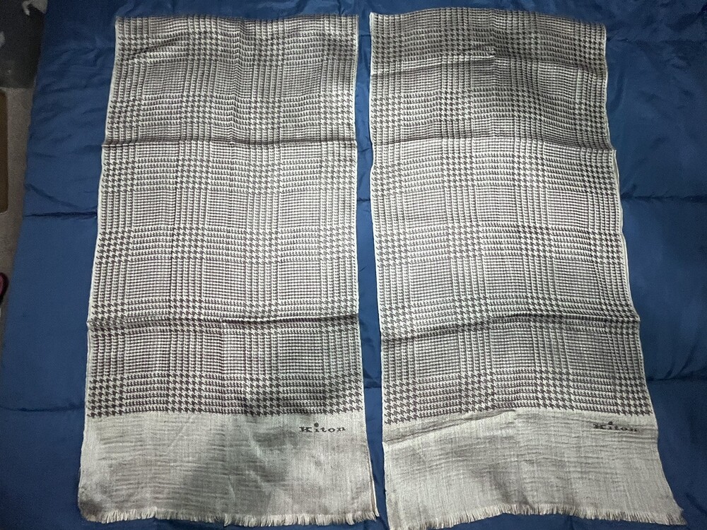 Beautiful NWT Kiton Napoli Wool, Cashmere, Silk Blend Scarf ~ Made in Italy